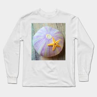 Purple Sea Urchin And Starfish Long Sleeve T-Shirt